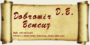 Dobromir Bencuz vizit kartica